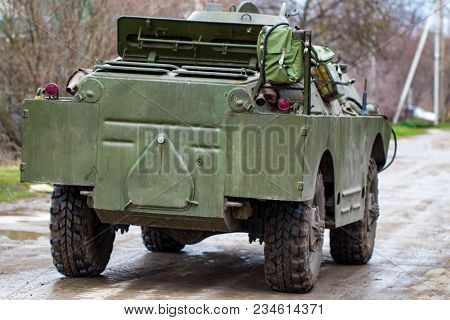 The Combat Reconnaissance Patrol Car In Motion.