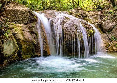Crimea Beautiful Falls Dzhur-dzhur In The Summer
