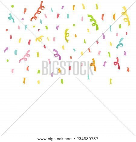 Cute Colorful Confetti Isolated On White Background. For Greeting Card, Baby Shower. Hand Draw.