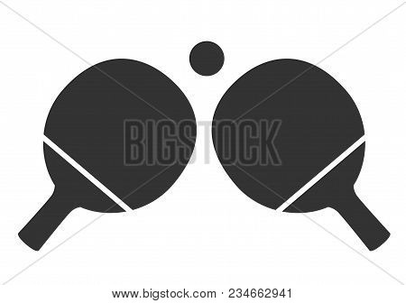 Table Tennis Icon On White Background. Ping-pong Sport Icon. Flatstyle. Table Tennis Sign.