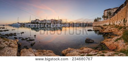 Evening View Of Zea Marina In Athens, Greece.