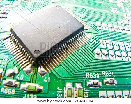 Næroptagelse af Computer Chip