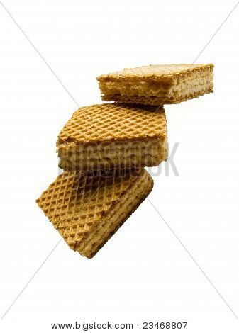 Creme vafler isoleret