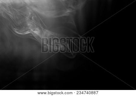Smoke Texture For Designers Works - Abstract Photo Texture Of The Real Smoke On The Black Background