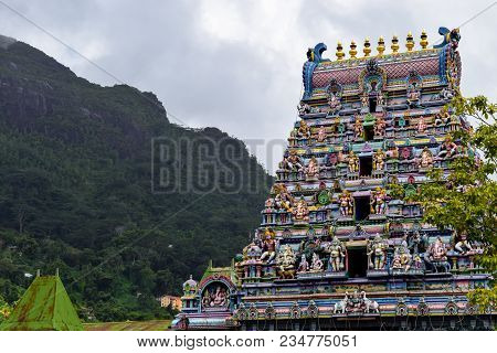 Seychelles, Mahe - 17 June 2016. Arul Mihu Navasakthi Vinayagar Temple in Victoria