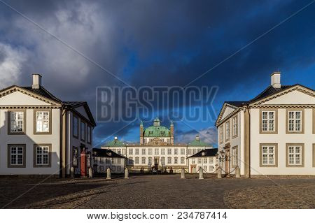 Fredensborg, Denmark - January 02, 2017: Exterior View Of Fredensborg Palace Which Is Spring An Autu