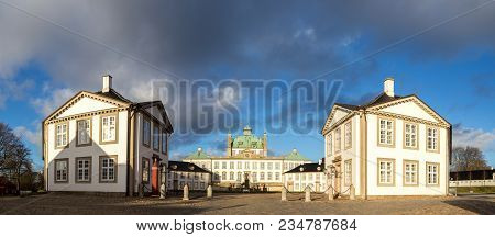 Fredensborg, Denmark - January 02, 2017: Exterior View Of Fredensborg Palace Which Is Spring An Autu