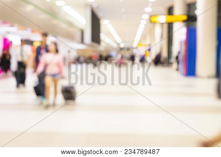People Crowd Background With An Intentional Blur Effect Applied.