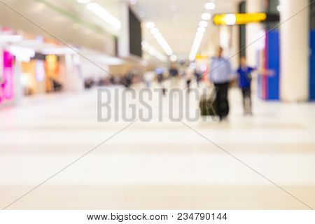 People Crowd Background With An Intentional Blur Effect Applied.