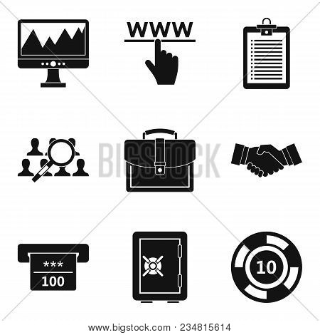 Online Market Icons Set. Simple Set Of 9 Online Market Vector Icons For Web Isolated On White Backgr