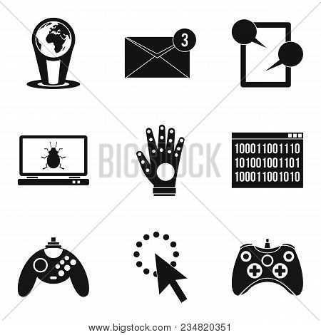 Computer Play Icons Set. Simple Set Of 9 Computer Play Vector Icons For Web Isolated On White Backgr