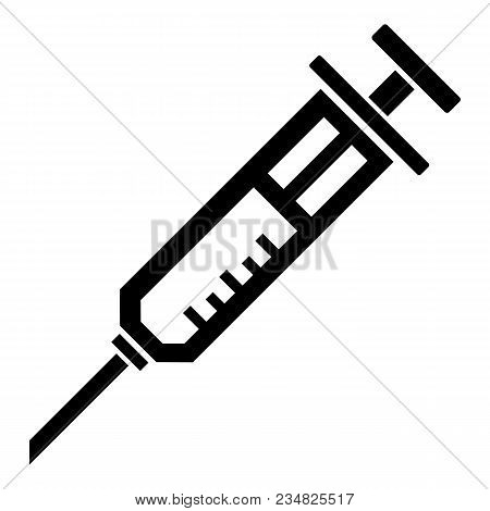 Sharp Syringe Icon. Simple Illustration Of Sharp Syringe Vector Icon For Web