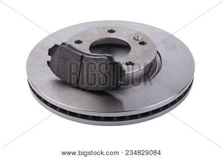 New Front Brake Disks And Pads For A Modern Car