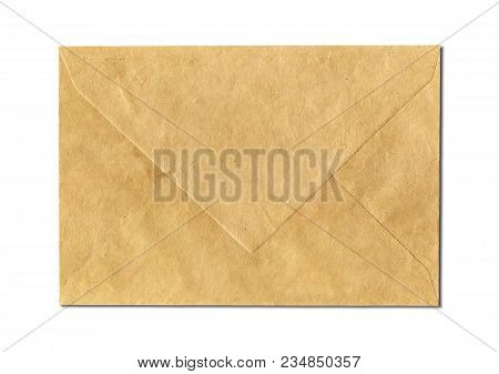 Brown Paper Enveloppe Mockup Template Isolated On White Background