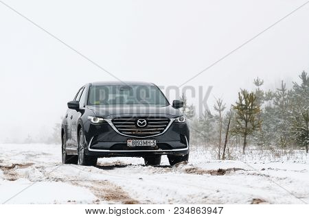 Minsk, Belarus - March 30, 2018: Exterior Of Second Generation Of Mazda Cx-9 7-passenger Suv Outdoor