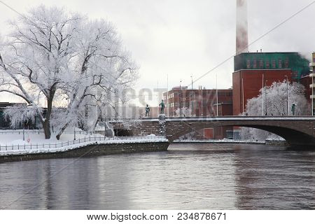 Old Power Station, Tampere City Center In Winter, Finland