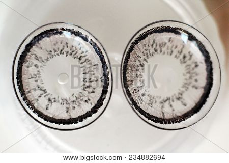 Gray Contact Lenses Very Close