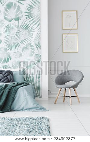 Modern Upholstered Chair In Bedroom