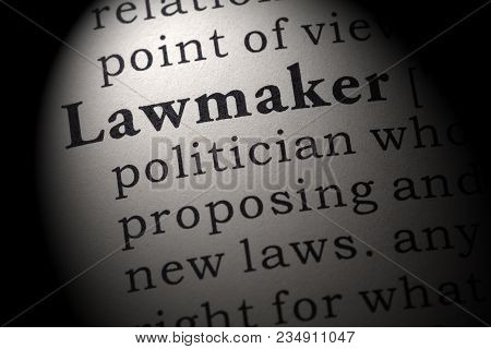 Fake Dictionary, Dictionary Definition Of The Word Lawmaker. Including Key Descriptive Words.