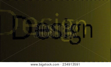 Retro Digital Font Design Word Text On Old Tv Lcd Glitch Interference Screen Animation Seamless Loop