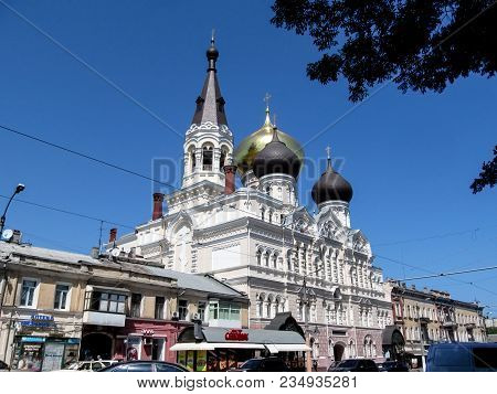 Ukraine, Odessa - June 25, 2017: Saint Panteleimon Monastery In The Center Of Odesa. St. Panteleimon