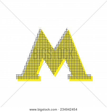 Metro Icon. Black Illustration Isolated On White Background For Graphic And Web Design. Vector. Yell