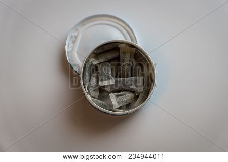 Snus - A Box Of Snus, A Moist Powder Tobacco Product Widely Consumed In Norway And Sweden And Among 