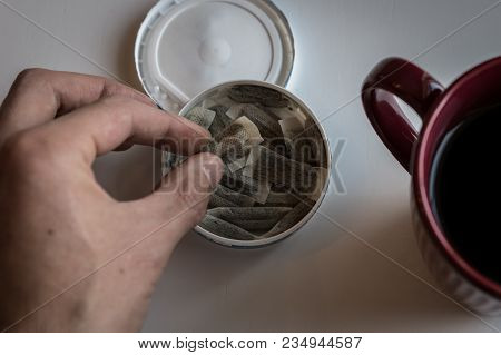 Snus - A Box Of Snus, A Moist Powder Tobacco Product Widely Consumed In Norway And Sweden And Among 