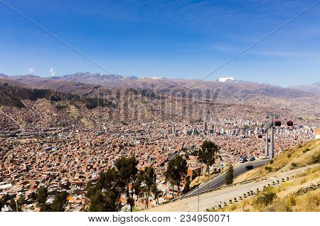 La Paz View From El Alto,bolivia. Bolivian Capital