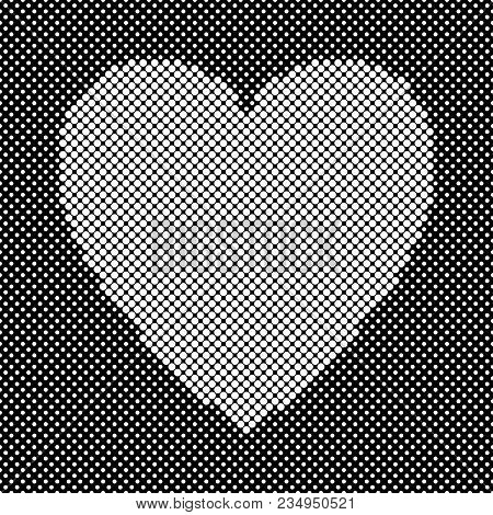 Heart Shaped Background Design From White Dots