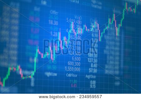 Candle Stick Graph Chart With Indicator Showing Bullish Point Or Bearish Point, Up Trend Or Down Tre