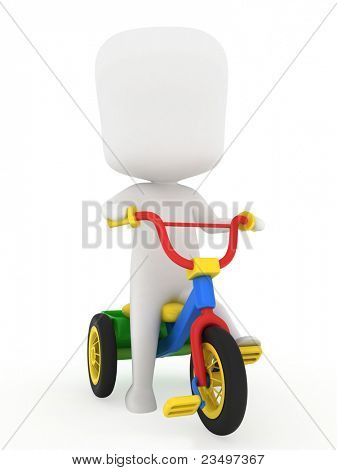 Ilustracja jazda konna Trike dziecko