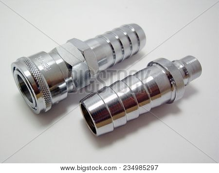 Quick Coupler Set Isolated On White Background