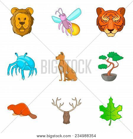 Alive Icons Set. Cartoon Set Of 9 Alive Vector Icons For Web Isolated On White Background