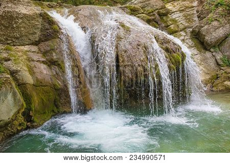 Crimea Beautiful Falls Dzhur-dzhur In The Summer