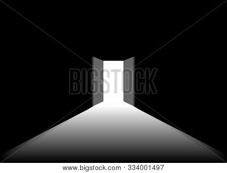 The Dark Room Opens The Door To Receive The Light. The Light Shines From The Door.