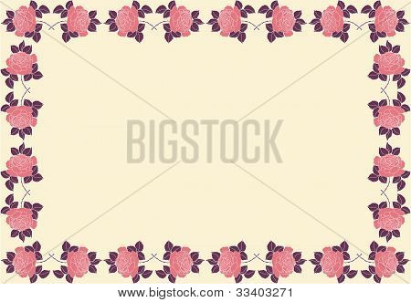 Cornice di Rose con spazio per foto o testo