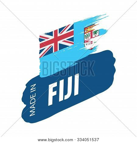 Fiji Flag, Vector Illustration On A White Background