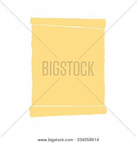 Parchment On A White Background. Old Papyrus. Blog Roll Of Old Paper. Vector Illustration. Backgroun
