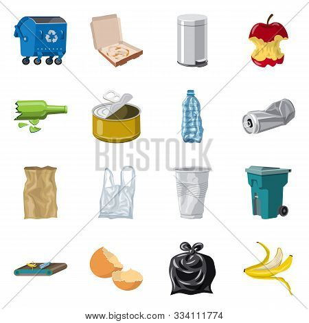 Vector Illustration Of Environment And Waste Symbol. Set Of Environment And Ecology Stock Vector Ill