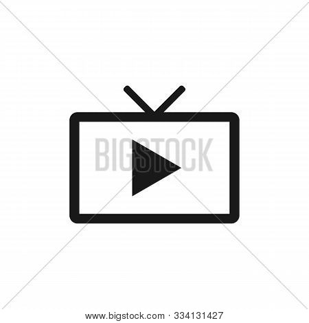 Live Tv Symbol Icon. Vector Illustration In Simple Style. Eps 10