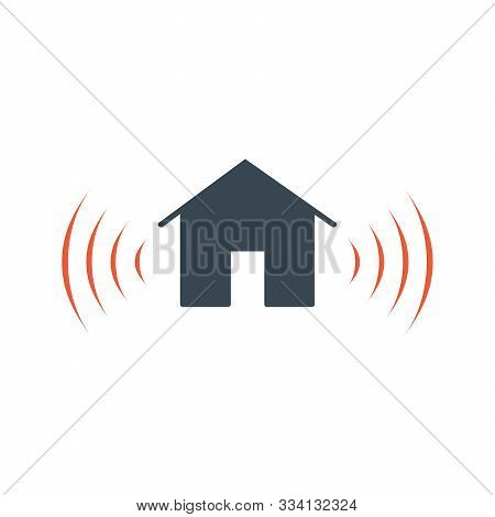 Smart Home Internet. House With Wifi. Stock Vector Illustration Isolated On White Background.