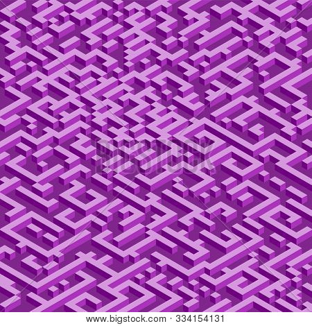 Pink Purple  Abstract Background With Colorful Labyrinth