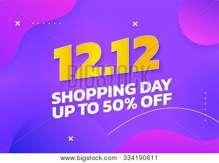 12.12 World Shopping Day Up To 50 Discount Poster Background. Double 12 December Online Shop Social 