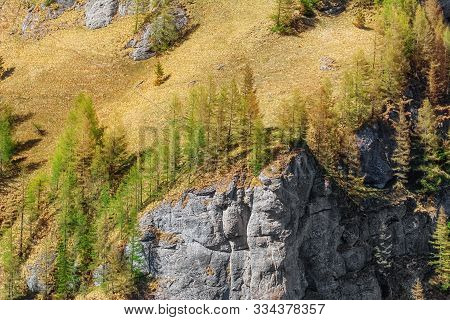 Mountainside Of Bucegi (southern Carpathians) In Romania