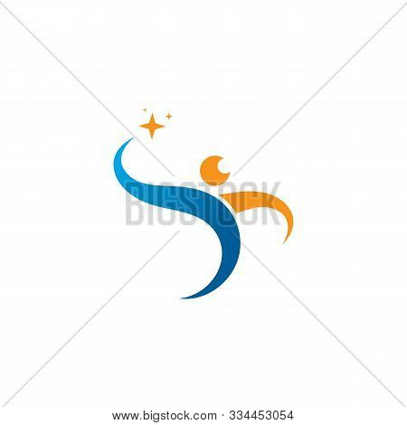Human Character Logo Sign Illustration Vector Design