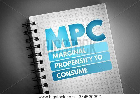 Mpc - Marginal Propensity To Consume Acronym, Business Concept Background