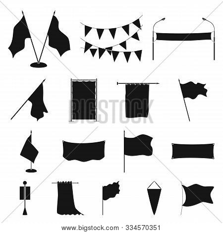 Vector Design Of Material And Media Icon. Set Of Material And Textile Stock Symbol For Web.