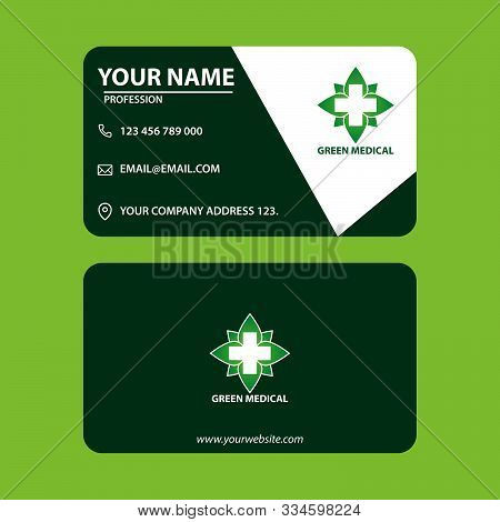 Green Medical Modern Business Card For Person Or Company