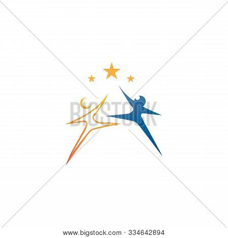 Human Character Logo Sign Illustration Vector Design